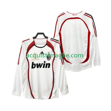 Divisa di Calcio AC Milan 2006 2007 Retro Trasferta Manica Lunga